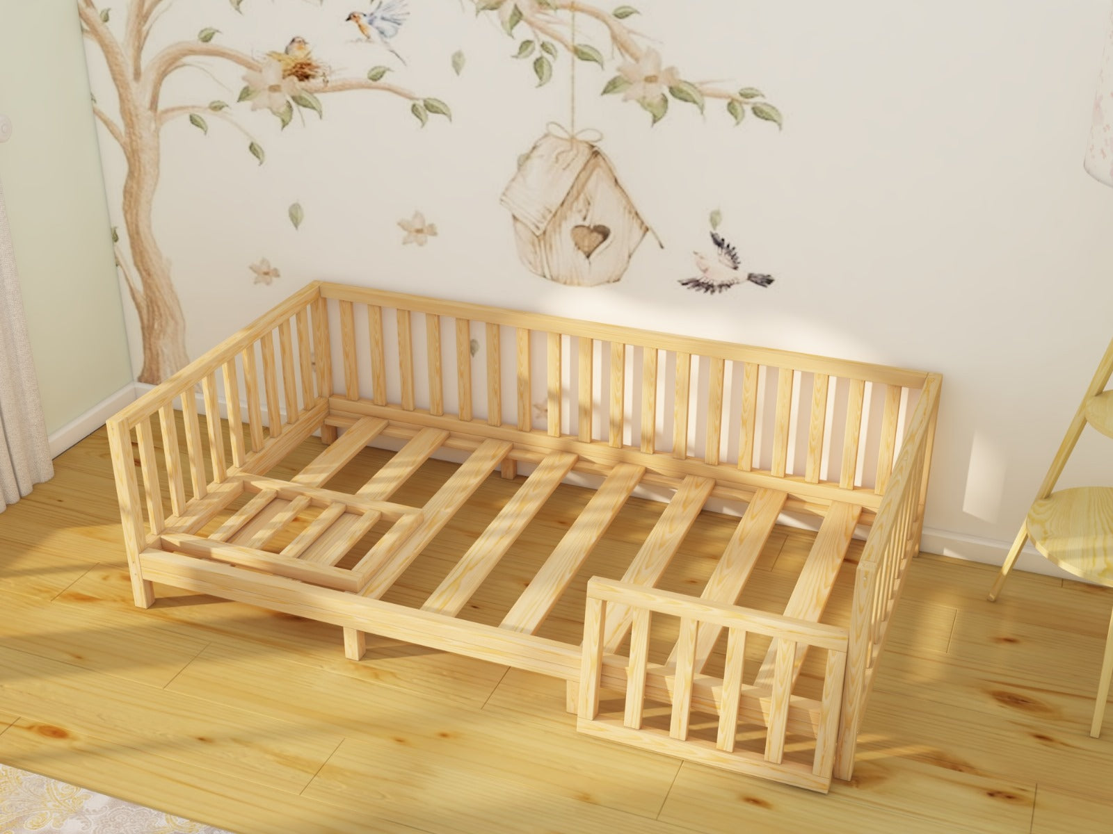 Play and Sleeping Area: Montessori Bed, Sofa Dual Use