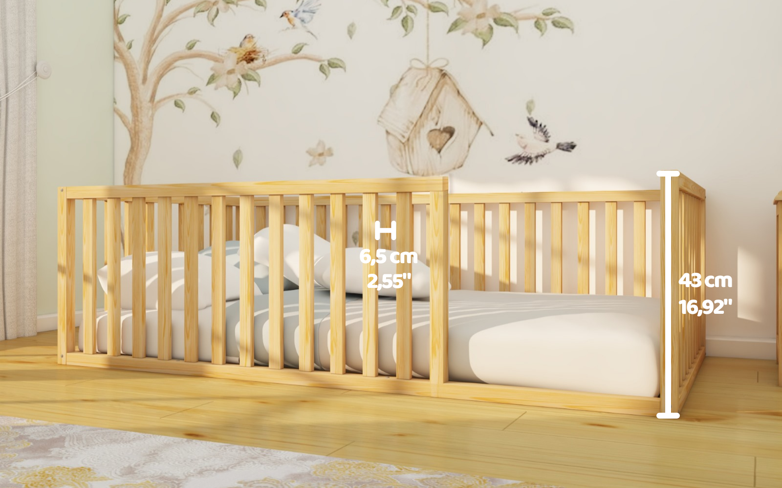 Montessori Wooden Floor Bed