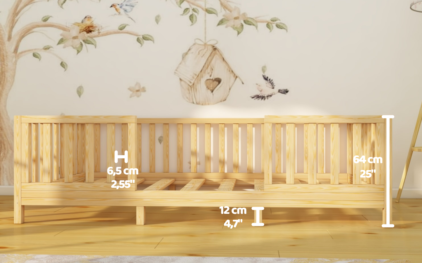 Play and Sleeping Area: Montessori Bed, Sofa Dual Use