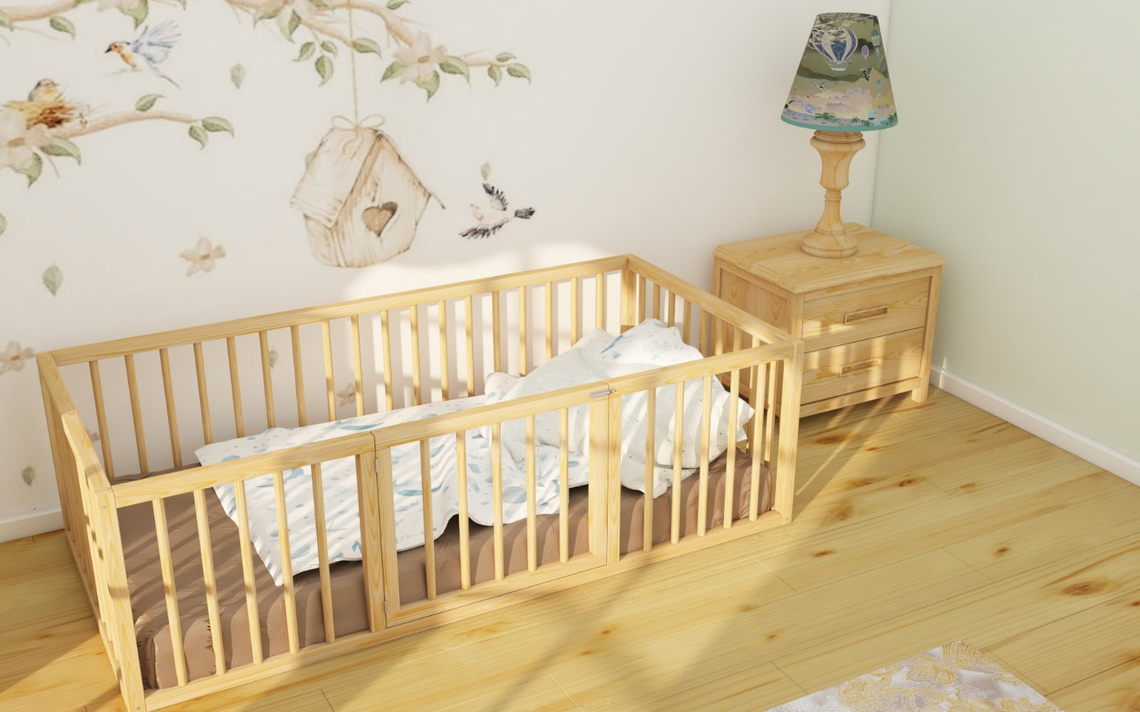 Montessori Natural Wooden Child Bed