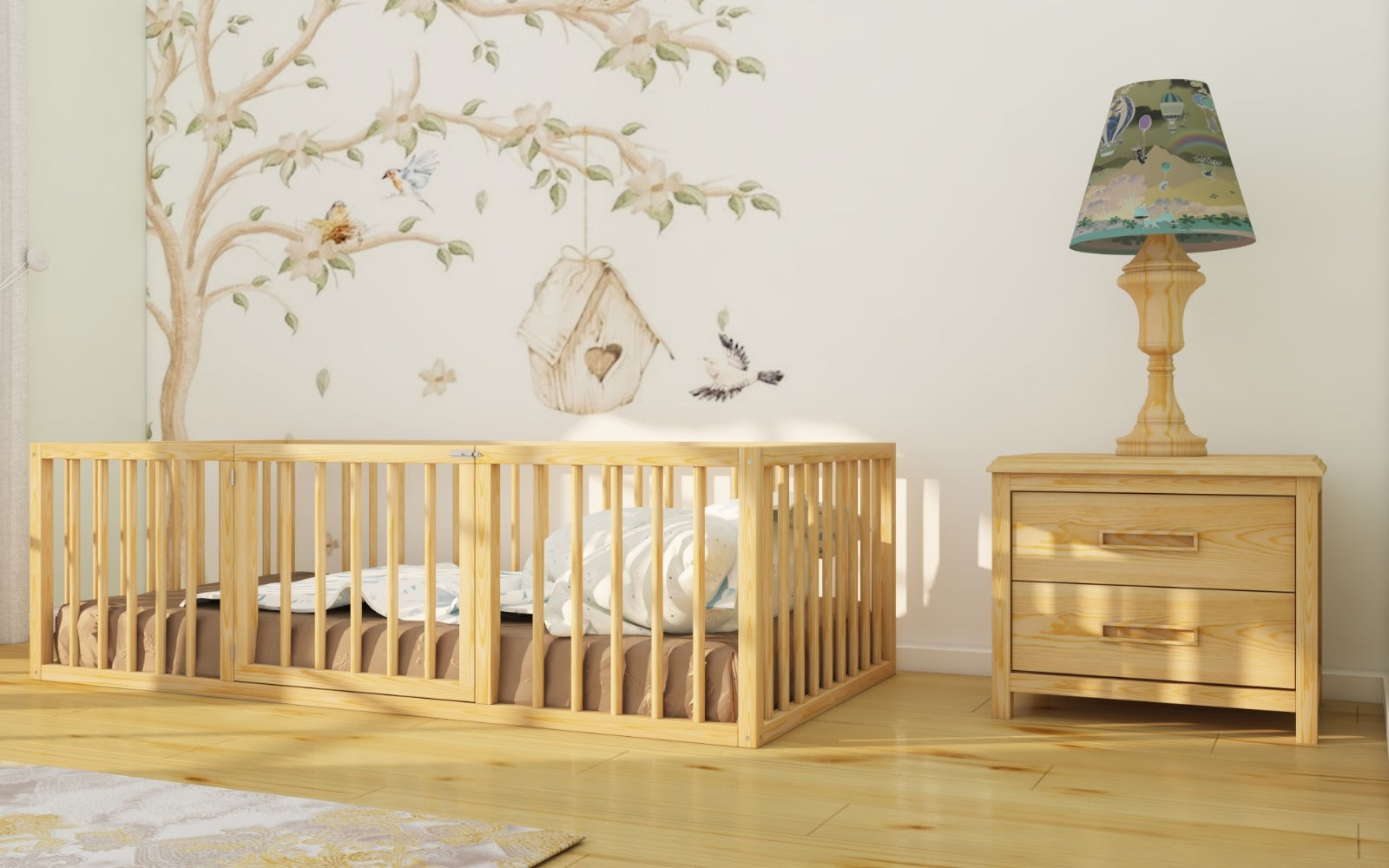 Montessori Natural Wooden Child Bed