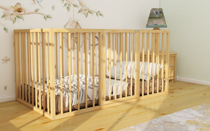 Montessori Wooden Loft Bed for Autistic Children, Playpen