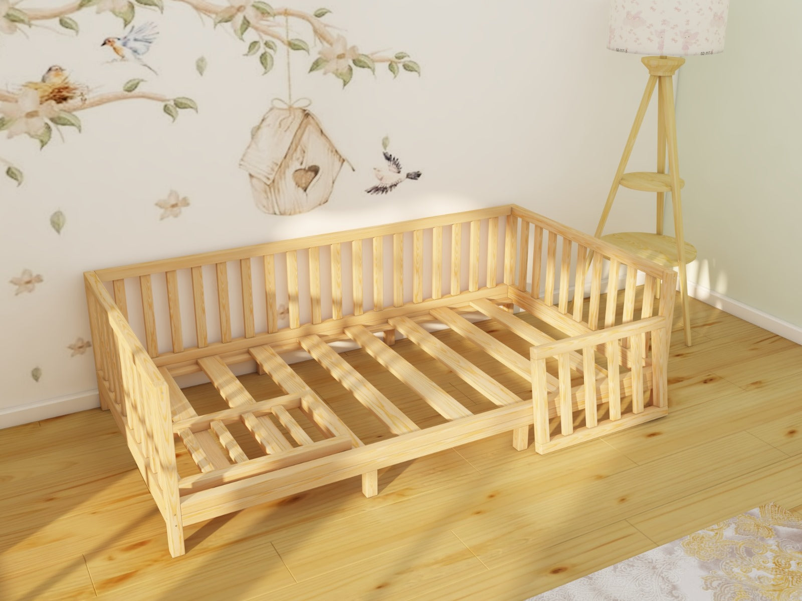 Play and Sleeping Area: Montessori Bed, Sofa Dual Use