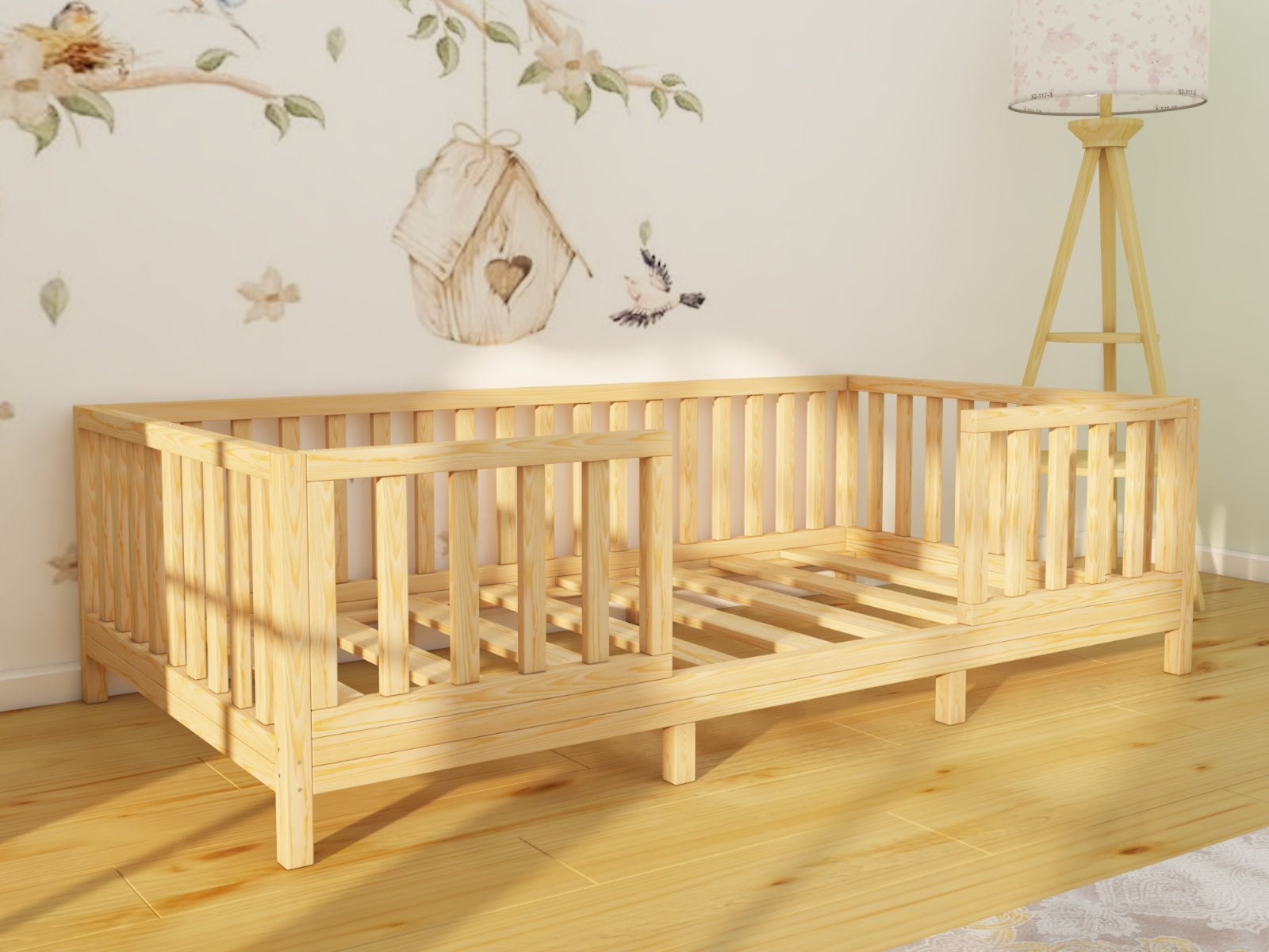 Play and Sleeping Area: Montessori Bed, Sofa Dual Use