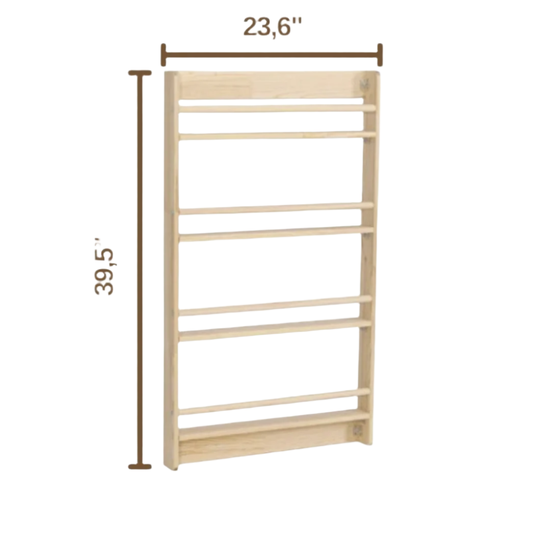 Montessori Wall Mounted Bookshelf, 4 Shelves