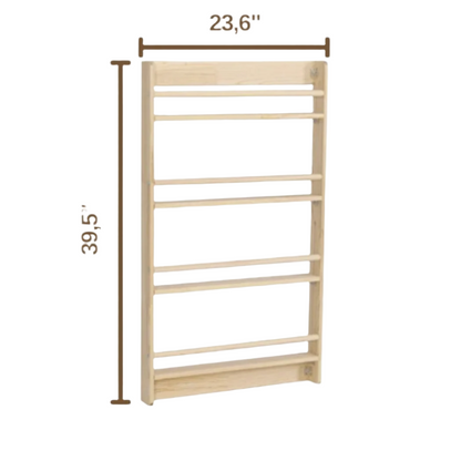 Montessori Wall Mounted Bookshelf, 4 Shelves